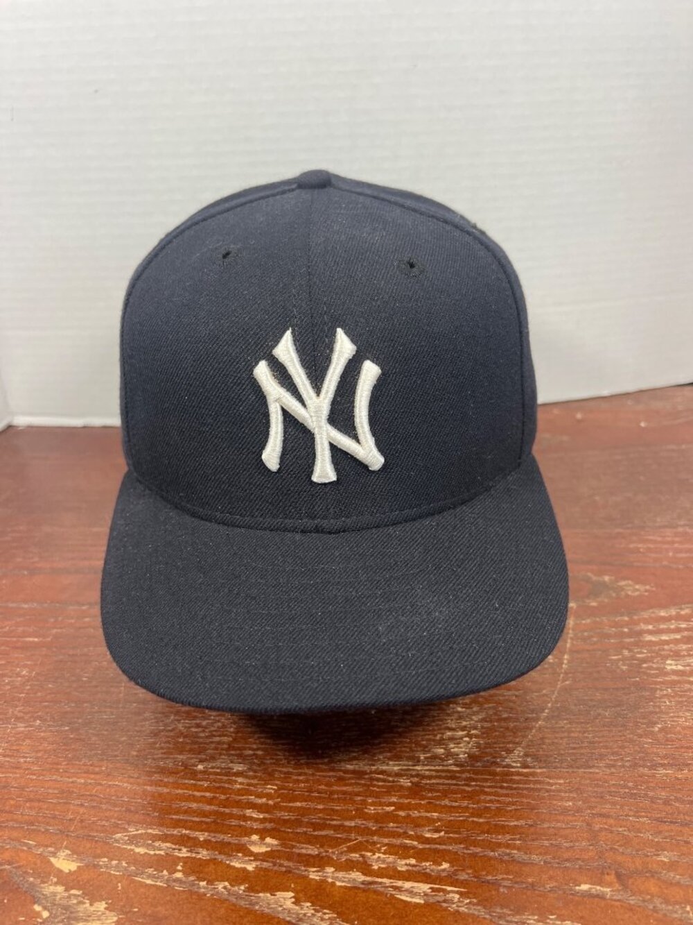 New Era 59Fifty Authentic MLB New York Yankees Fitted Hat Navy Size 7 3/8 H5